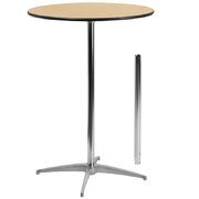 Tall café table with chrome base