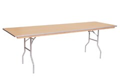 Rectangular wooden folding table