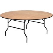 Circular table with black frame