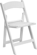 Lightweight white folding chair