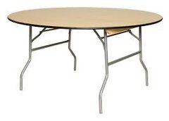 Collapsible table with wooden top