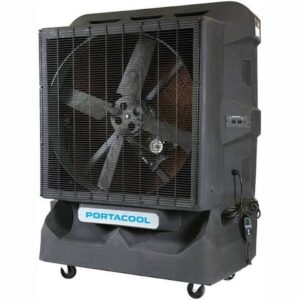 Portacool fan for outdoor cooling